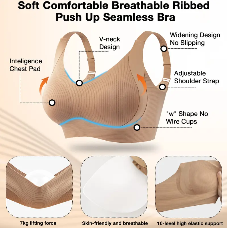 Shaper Bra - Subtle Striped Seamless Bra