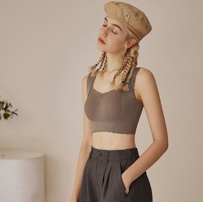 Smoothy Bra - Scalloped Design Natural Uplift Bra