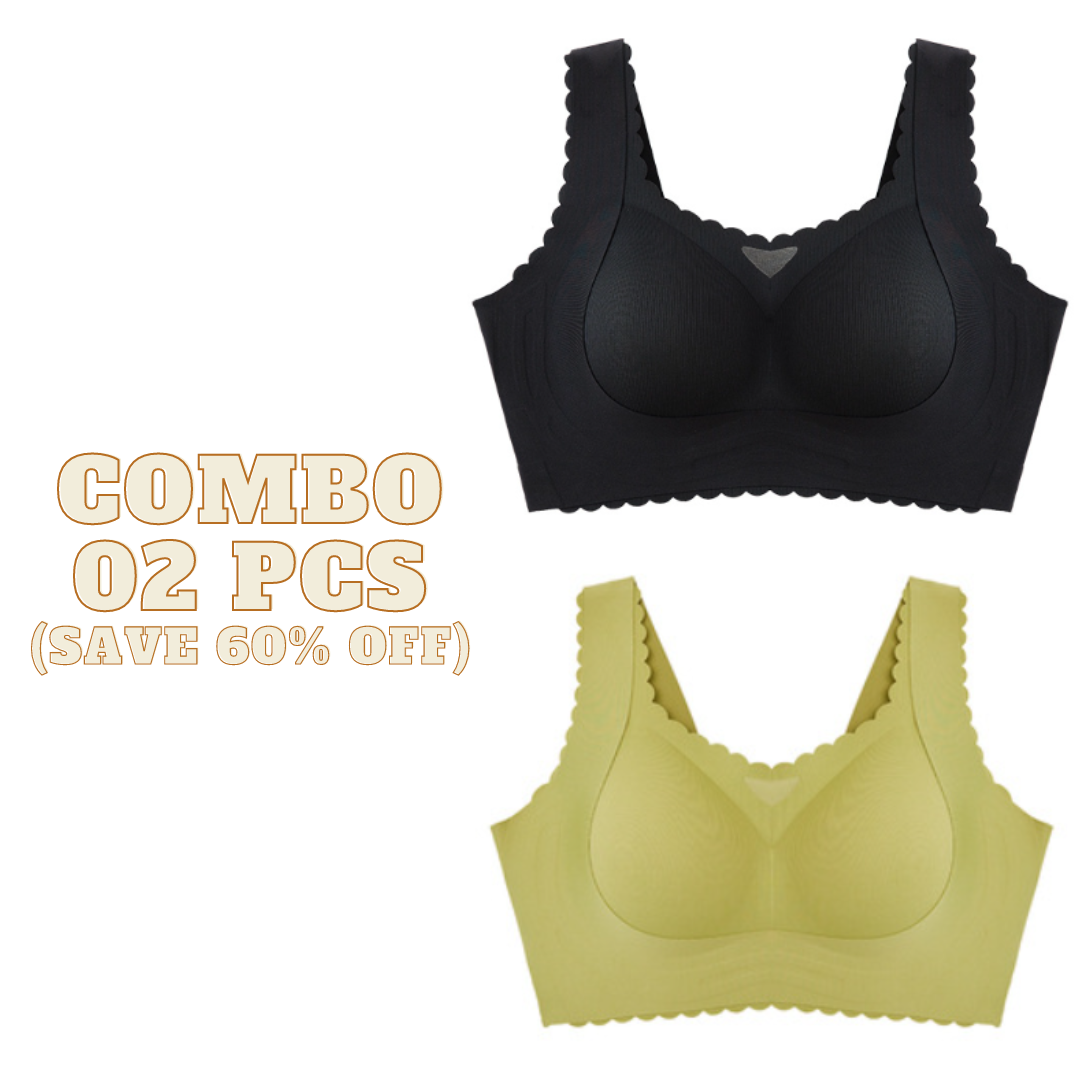 Smoothy Bra - Scalloped Design Natural Uplift Bra