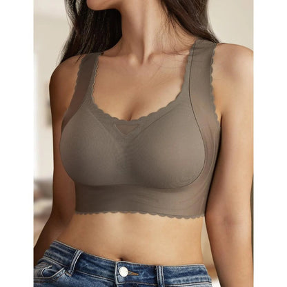 Smoothy Bra - Scalloped Design Natural Uplift Bra