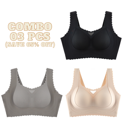 Smoothy Bra - Scalloped Design Natural Uplift Bra