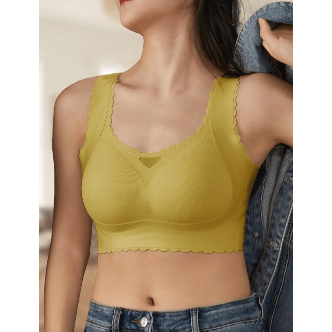 Smoothy Bra - Scalloped Design Natural Uplift Bra