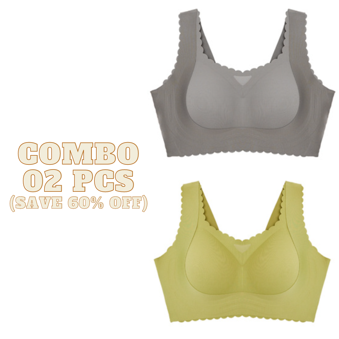 Smoothy Bra - Scalloped Design Natural Uplift Bra