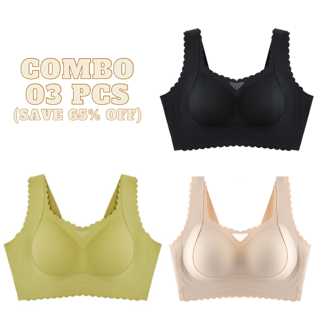 Smoothy Bra - Scalloped Design Natural Uplift Bra