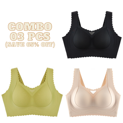 Smoothy Bra - Scalloped Design Natural Uplift Bra