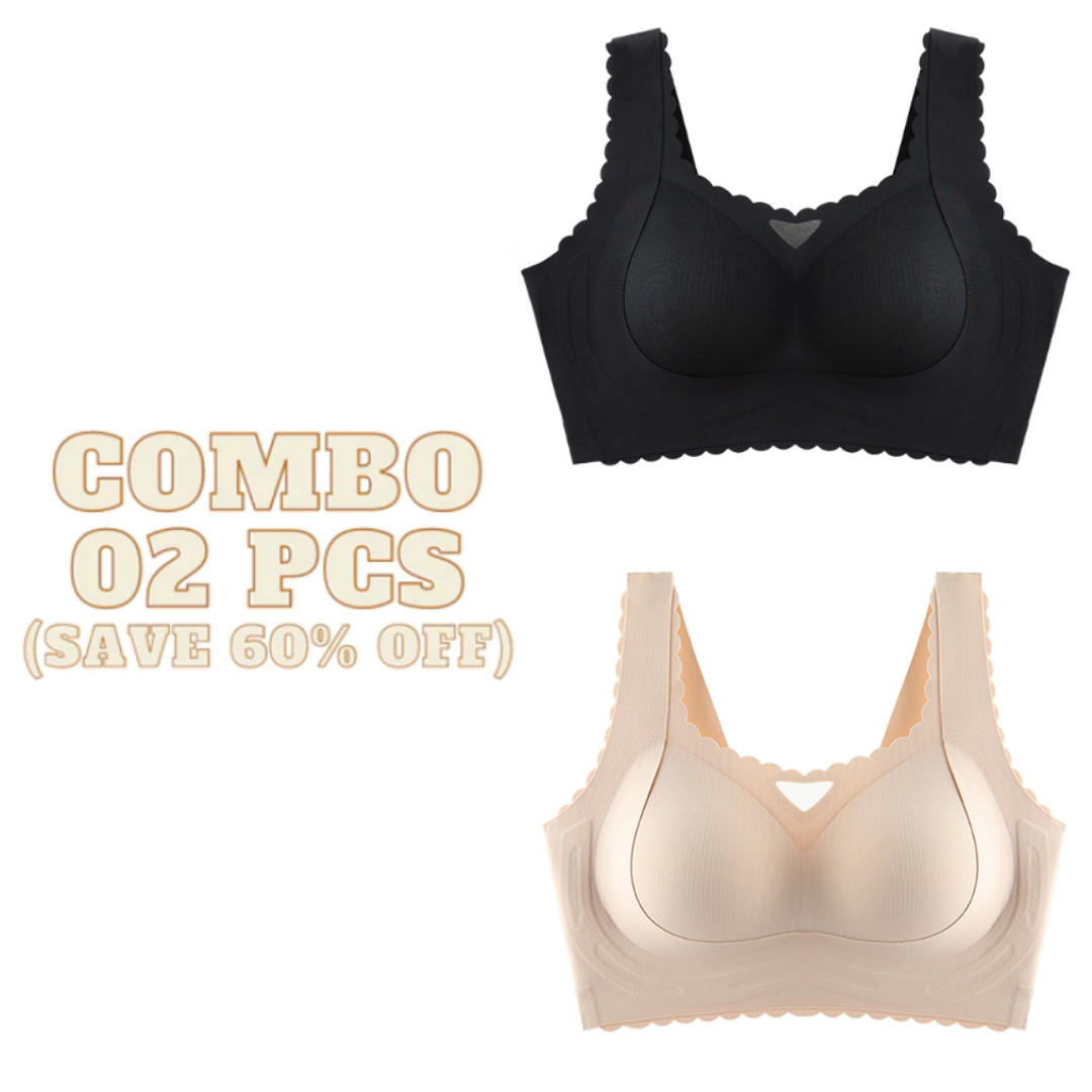 Smoothy Bra - Scalloped Design Natural Uplift Bra