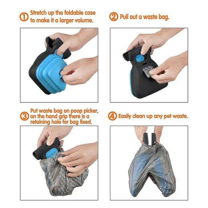 Pet Poop Scooper with Waste Bag Dispenser