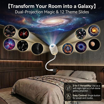 Stellunor™ 2-in-1 USB Star Projector & Warm Night Light
