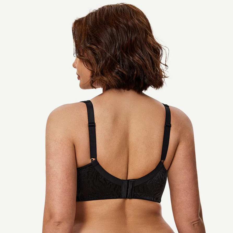 Floral Bra - Minimizer Wire-Free Bra Plus Size