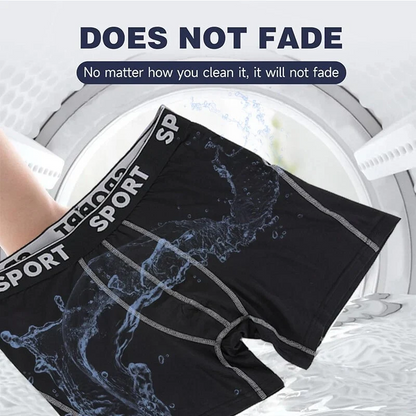 5 Pack Men's Letter Tape Boxer Brief, Casual Comfy Breathable Underwear for Daily Wear