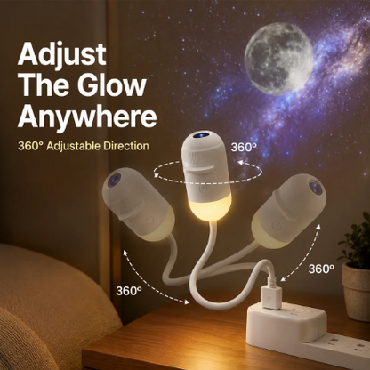 Stellunor™ 2-in-1 USB Star Projector & Warm Night Light