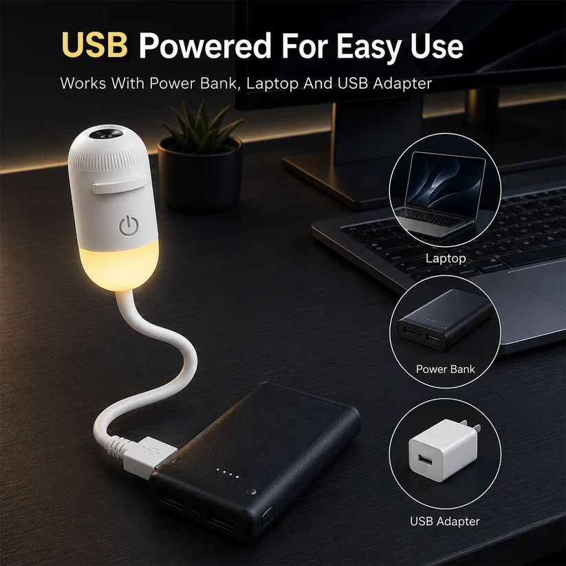 Stellunor™ 2-in-1 USB Star Projector & Warm Night Light