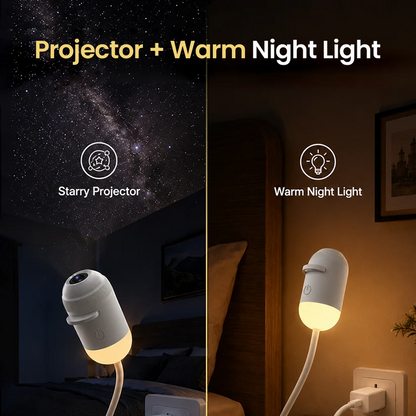 Stellunor™ 2-in-1 USB Star Projector & Warm Night Light